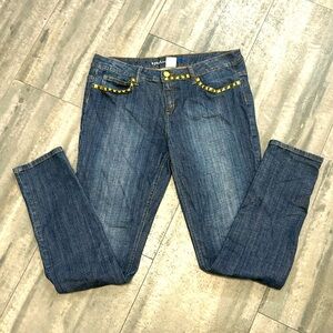 Apostrophe Premium Jeans Size 14 Blue Denim Straight Leg Stud Detail